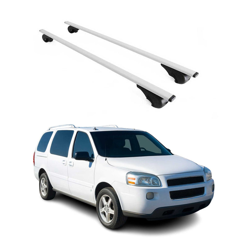 Barres de toit Transversales pour Chevrolet Uplander 2005-2009 Fer Argent