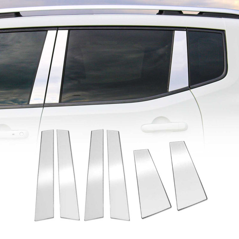 Couverture Garniture de pilier B pour Jeep Compass 2016-2025 en acier inox 6Pcs