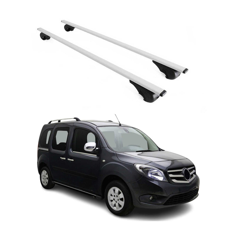 Barres de toit Transversales pour Mercedes Citan 2012-2021 Fer Argent