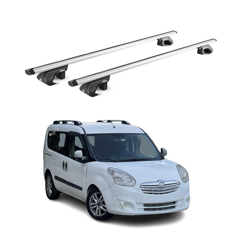 Barres de toit transversales ABE pour Opel Combo D 2012-2018 5 P Alu Gris 2x