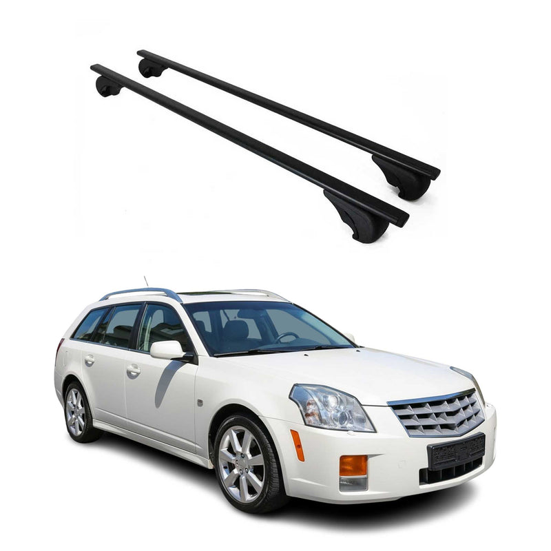Barres de toit Transversales pour Cadillac BLS Break 2006-2010 Fer Noir