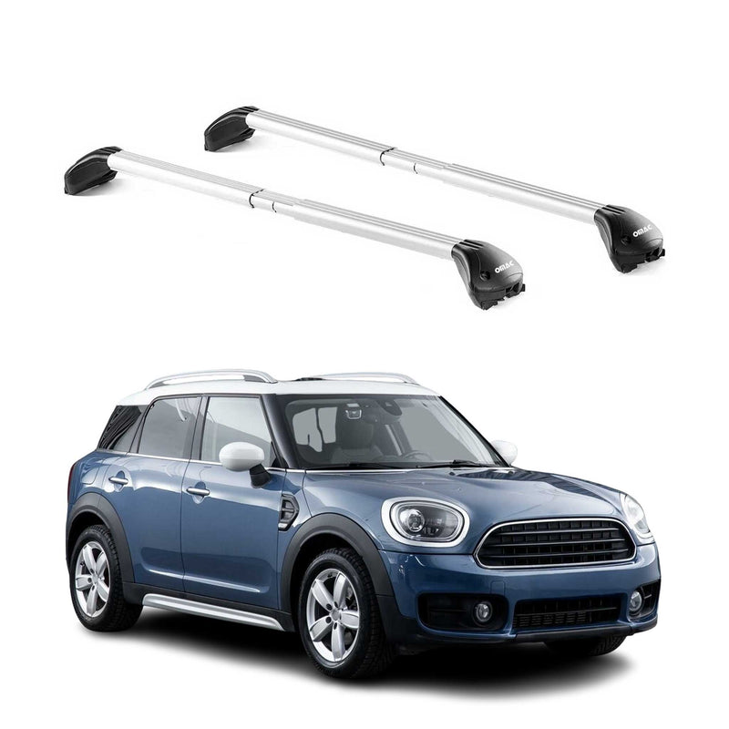 Barres de toit pour Mini Countryman F60 2017-2025 Gris Argenté 2 pièces ABE