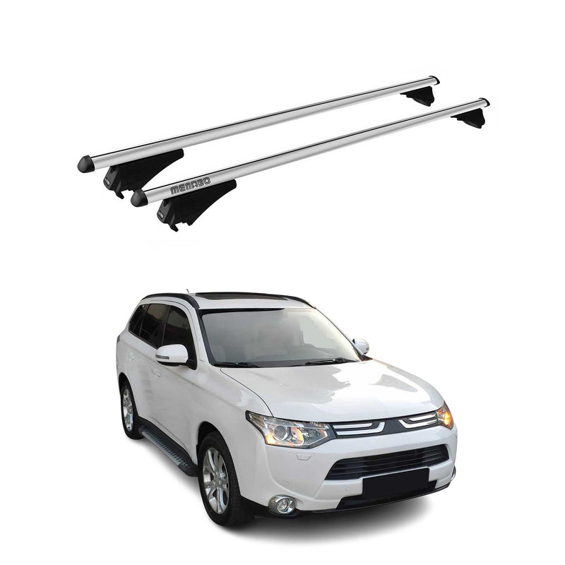 Tiger Barres de toit transversales pour Mitsubishi Outlander 2012-2015 Gris