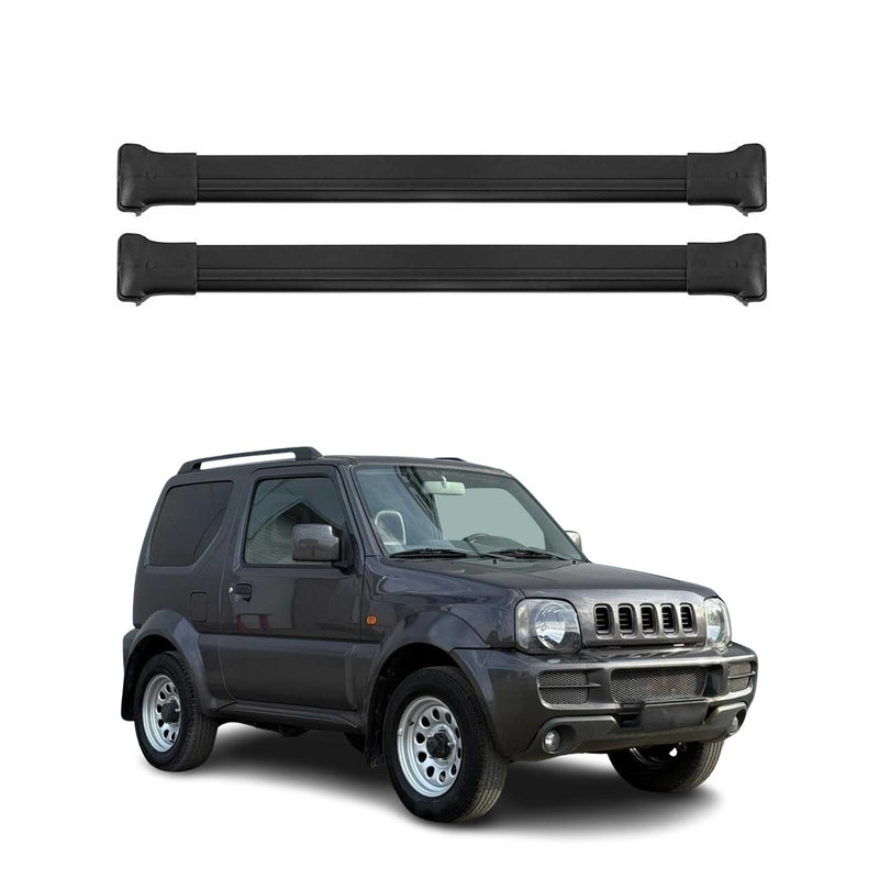Barres de toit transversales pour Suzuki Jimny 2004-2018 Aluminium Noir