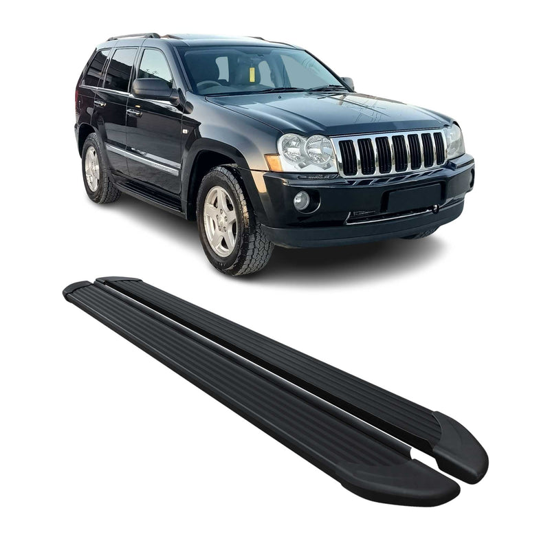 Marchepieds Latéraux pour Jeep Grand Cherokee 2005-2011 Noir Aluminium 2Pcs