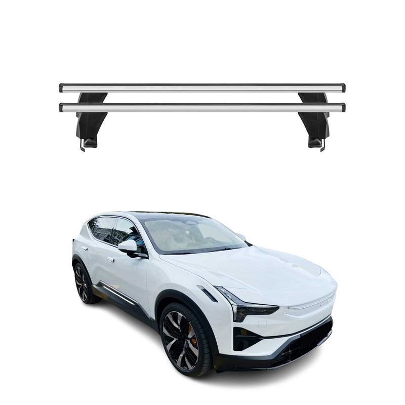 Barres de toit transversales pour Polestar 2 2020-2025 Alu Gris 2x