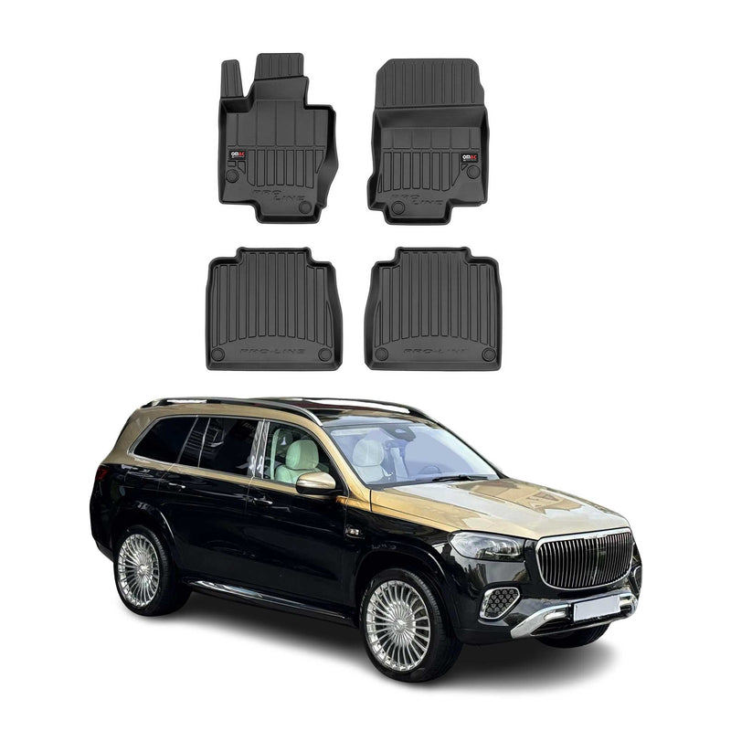 OMAC Tapis de sol en caoutchouc pour Mercedes GLS X167 2020-2024 Noir Premium
