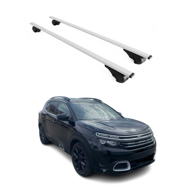 Barres de toit Transversales pour Citroen C5 Aircross 2018-2024 Fer Argent