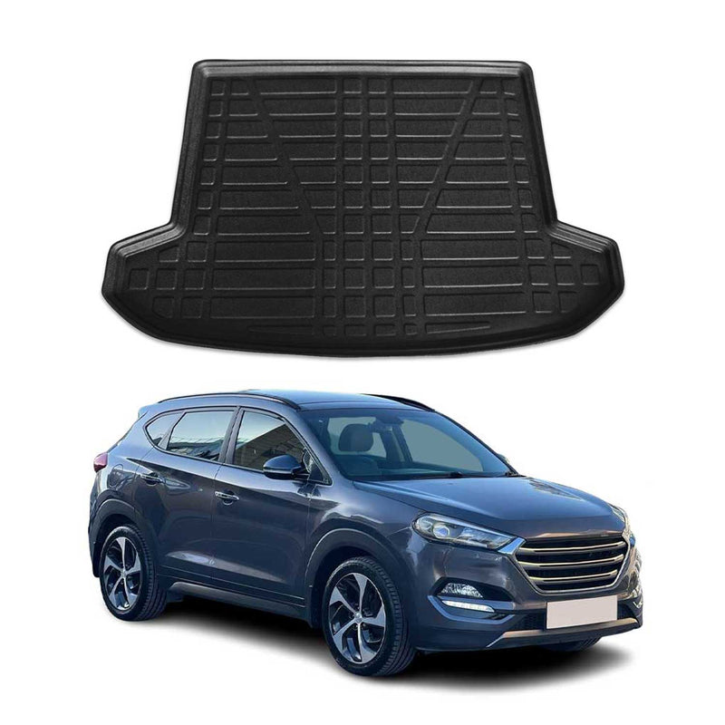 Tapis de Coffre pour Hyundai Tucson 2015-2020 Noir Caoutchouc TPE