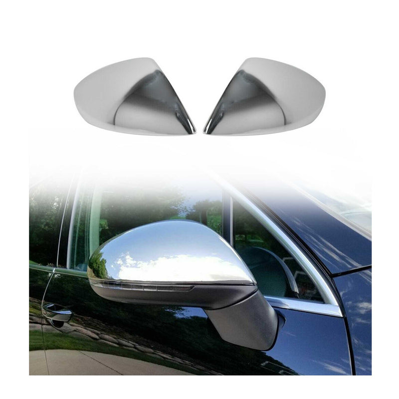 Coques de Rétroviseurs pour VW Touareg II 2010-2015 en Acier Chromé Argent