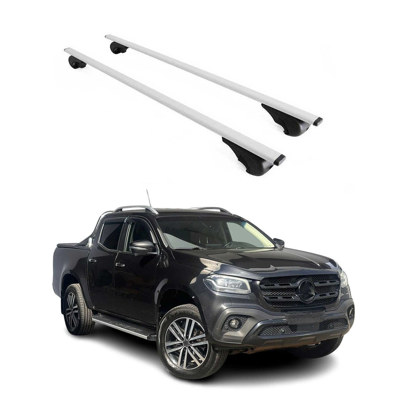 Barres de toit Transversales pour Mercedes Classe X 470 2017-2020 Fer Argent