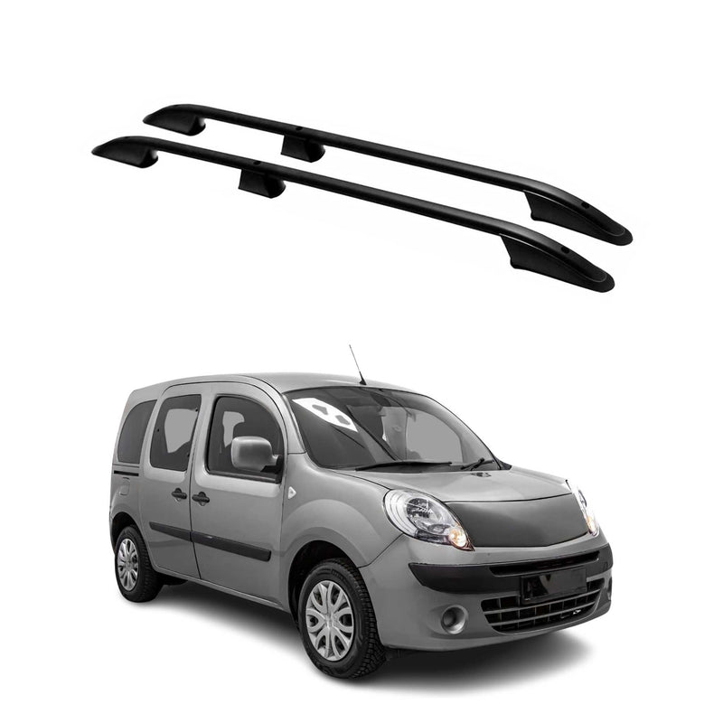 Barres de toit longitudinales pour Renault Kangoo 2008-2021 L1 Aluminium Noir