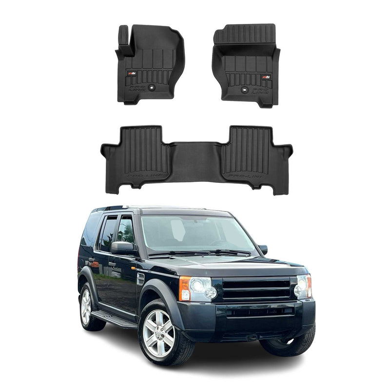 OMAC Tapis de sol en caoutchouc pour Land Rover Discovery 3 2004-09 Noir Premium