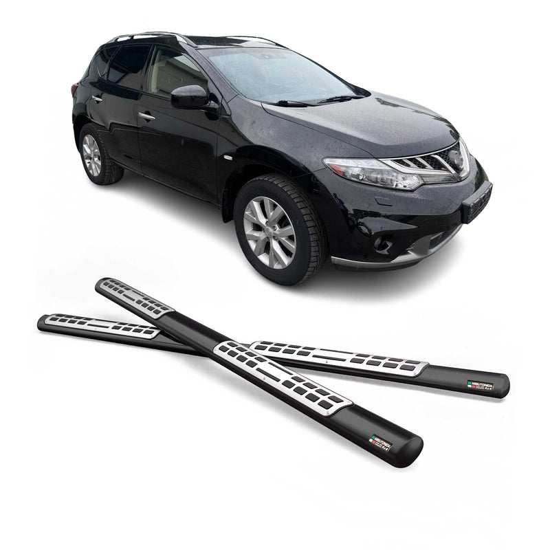 Marchepieds Latéraux pour Nissan Murano 2008-2014 Acier Inoxydable Noir