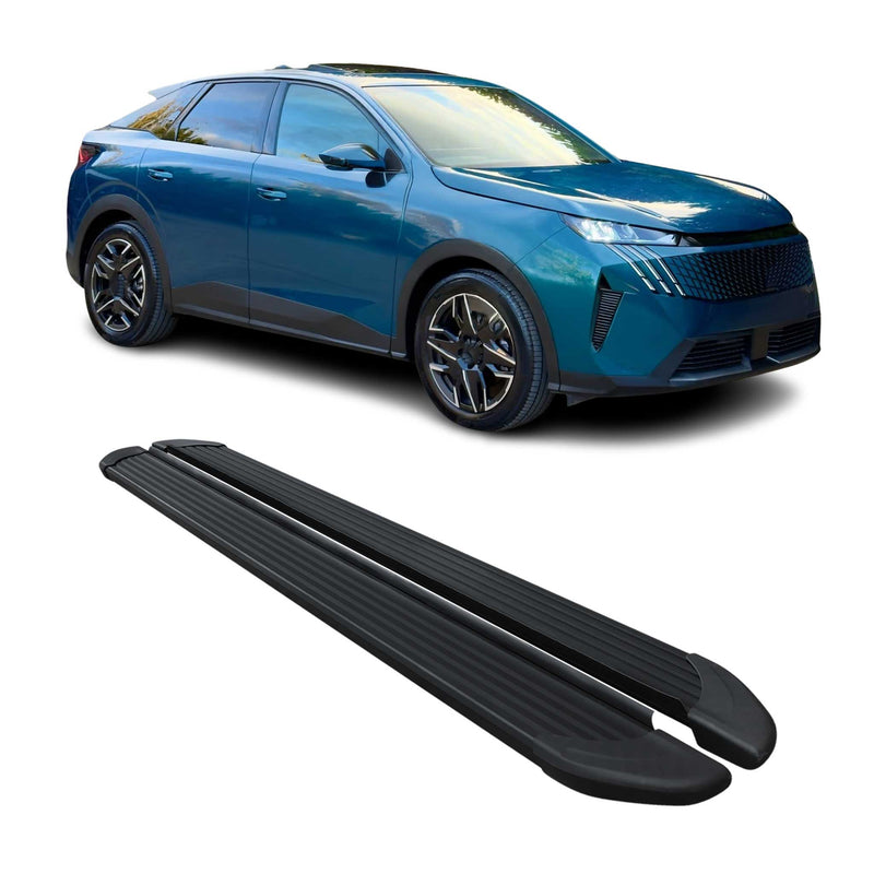 2024-2025 Peugeot e-3008 Marchepieds Latéraux pédale Aluminium Noir 2Pcs