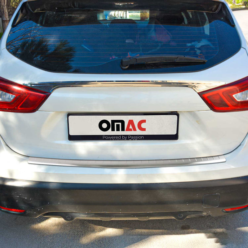 Protection seuil coffre pare-chocs pour Nissan Qashqai 2014-2017 en acier Brossé