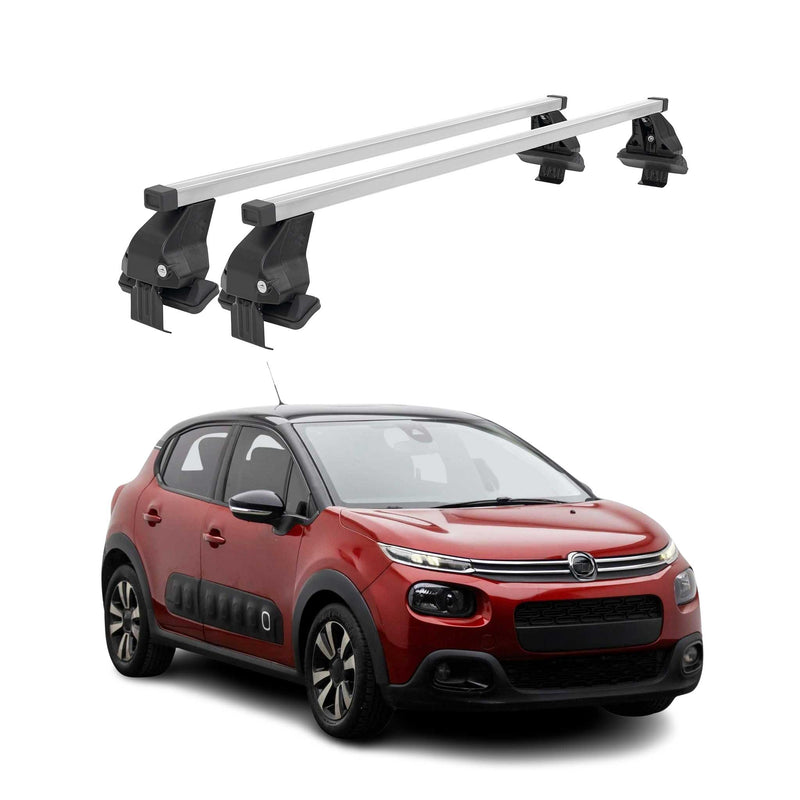 Barres de toit transversales pour Citroen C3 2016-2024 Acier Gris