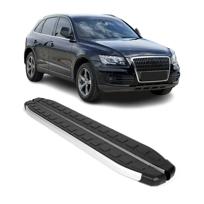 Marchepieds latéraux pour Audi Q5 8RB 2008-2017 Aluminium Noir Gris 2Pcs