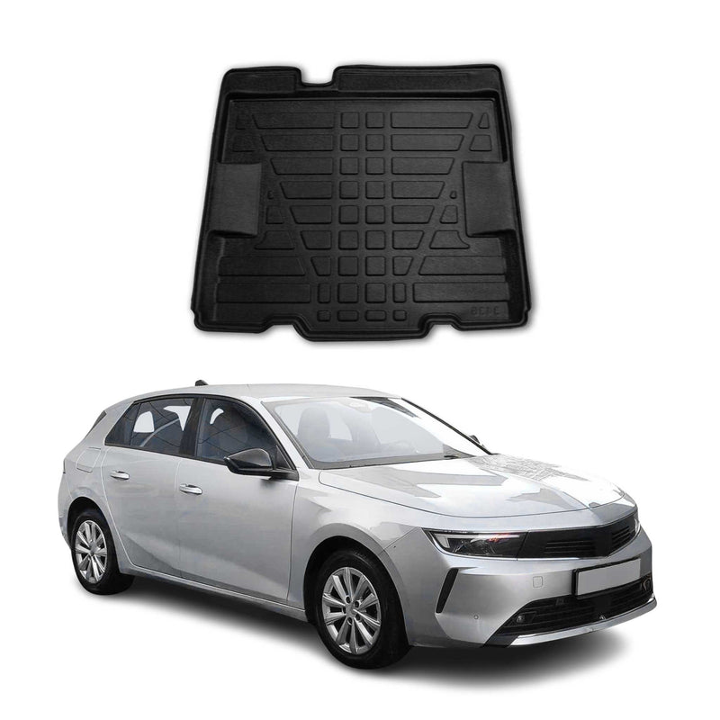 Tapis de Coffre pour Opel Astra K FL 2019-2021 HB en TPE Noir