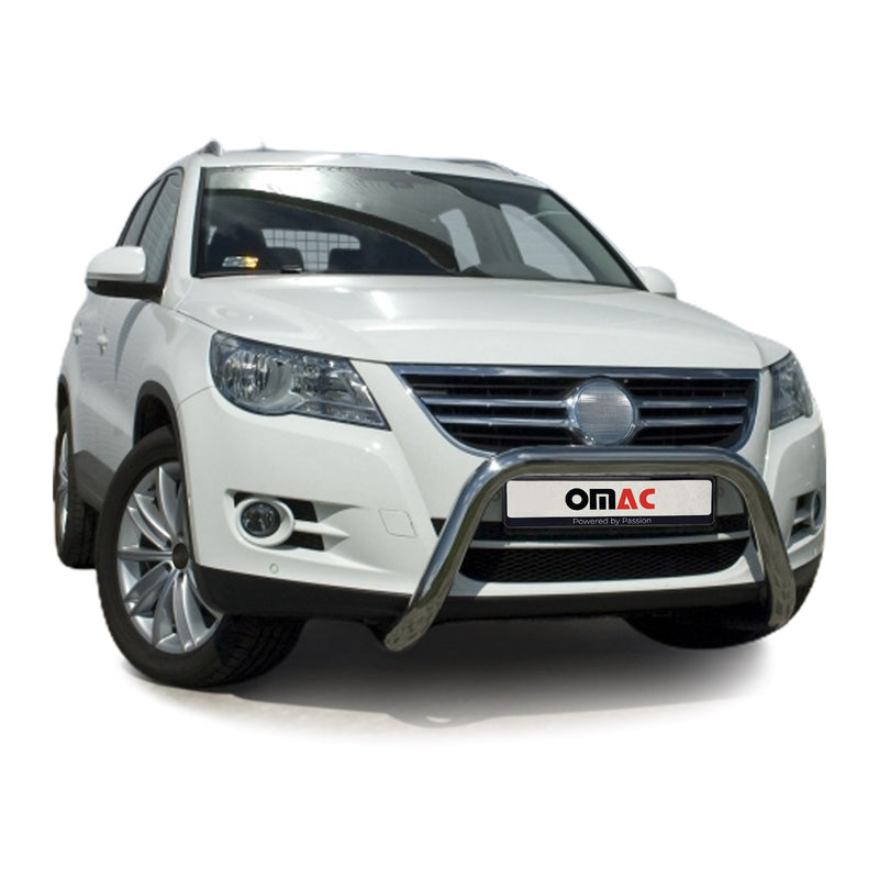 Pare-Buffle Avant Pour VW Tiguan 2007-2016 en Acier Argent