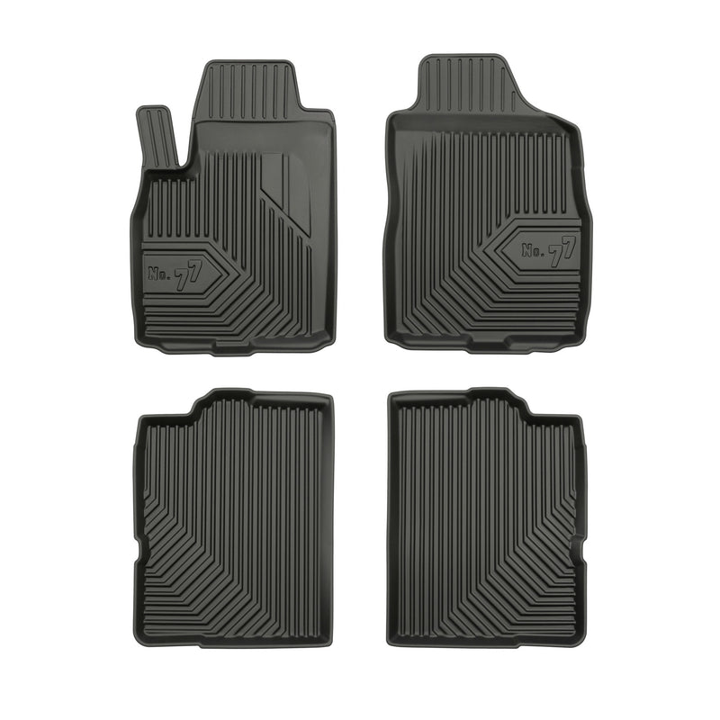 Tapis de Sol de Voiture pour Fiat Panda II 2003-2012 TPE Antidérapant Noir 4Pcs