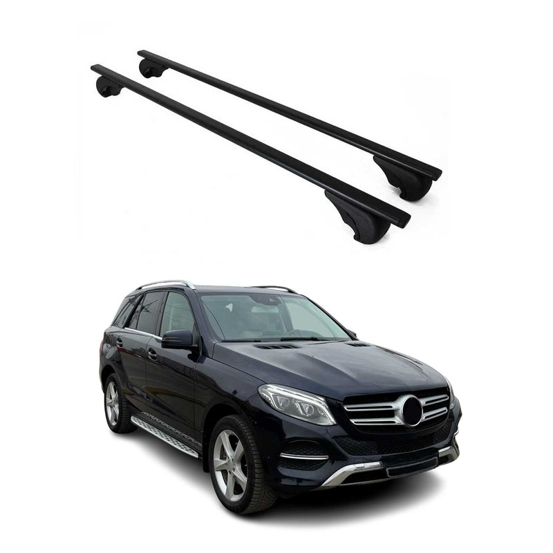 Barres de toit Transversales pour Mercedes GLE W166 2015-2018 Fer Noir