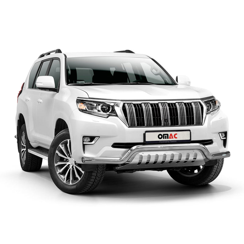 Pare-Buffle Avant Pour Toyota Land Cruiser 150 2018-2025 Acier Argent