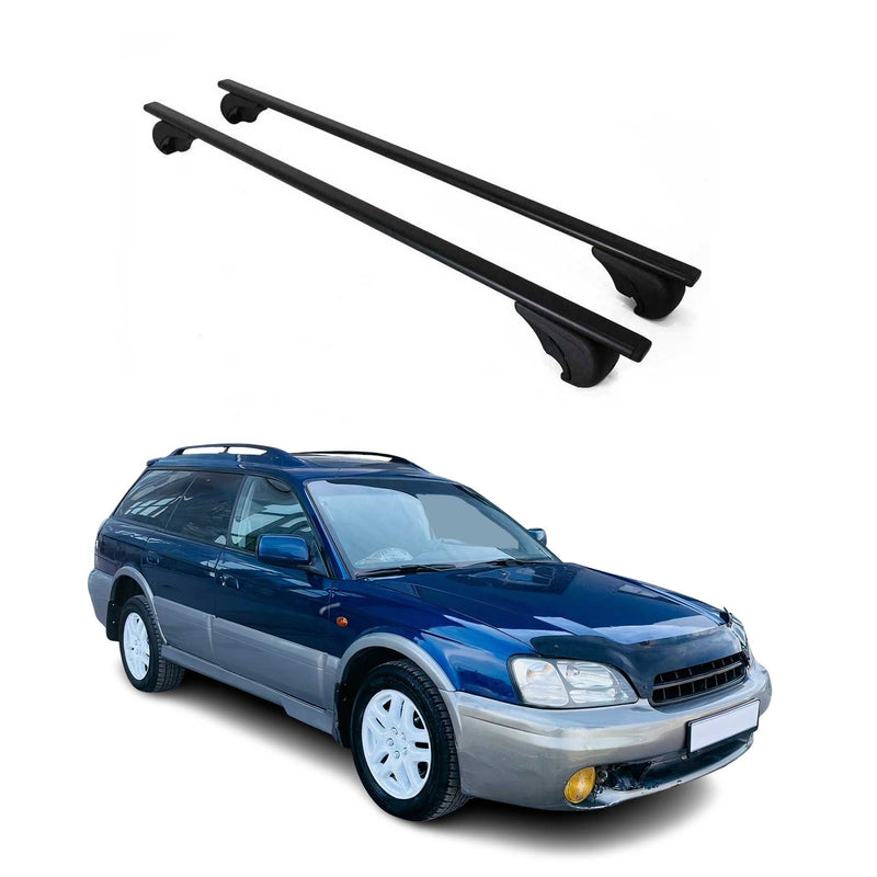 Barres de toit Transversales pour Subaru Legacy 1998-2003 Fer Noir