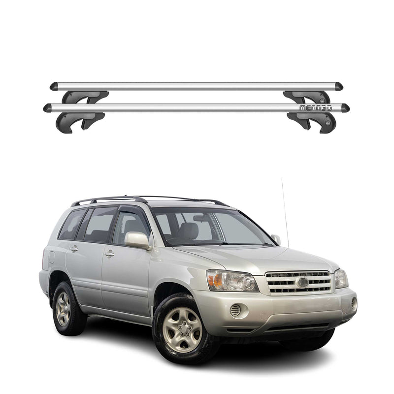 Barres de toit transversales pour Toyota Highlander XU20 2000-2008 90kg Alu