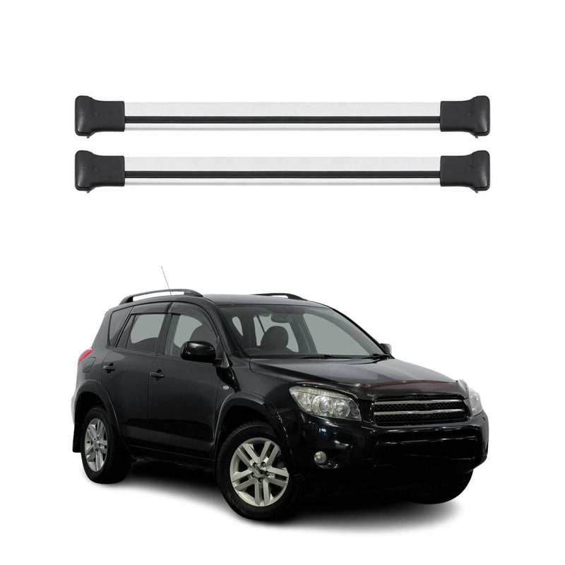 Barres de toit transversales pour Toyota RAV 4 2006-2012 en Alu gris ABE