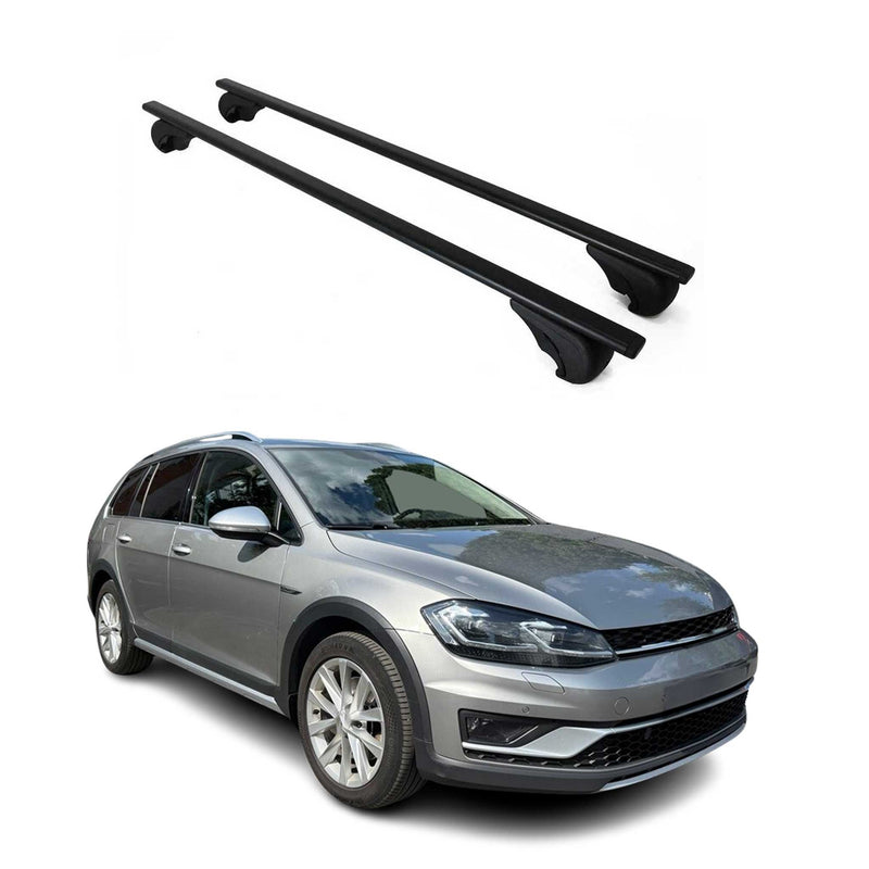 Barres de toit Transversales pour VW Golf Alltrack 2014-2019 Fer Noir