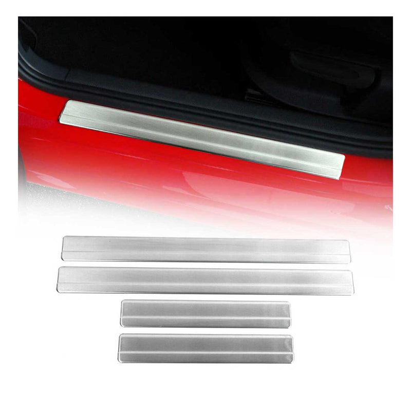 Pour VW Polo Classic 1994-2001 4x Protection Seuils de Portes Acier Inox Chromé