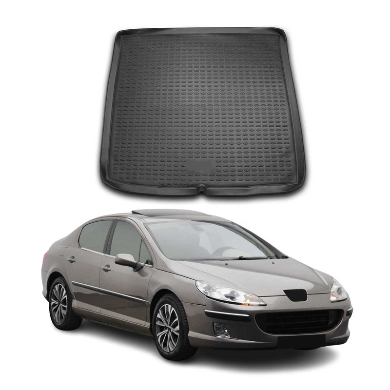 Tapis de Coffre pour Peugeot 407 2004-2011 Noir