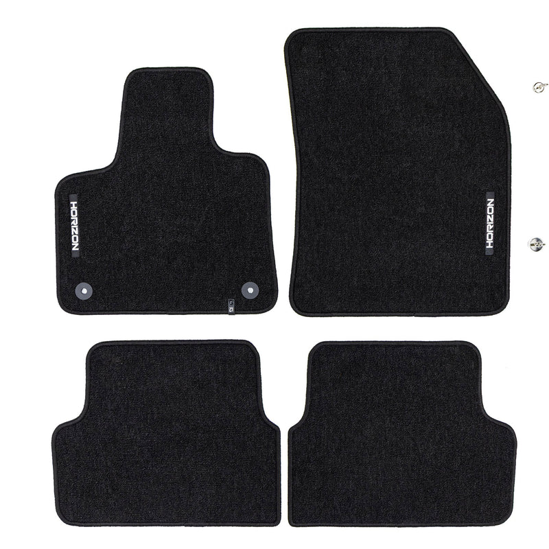 Tapis de Sol de Voiture pour DS 7 Crossback 2017-2025 Velours Imperméable 4Pcs