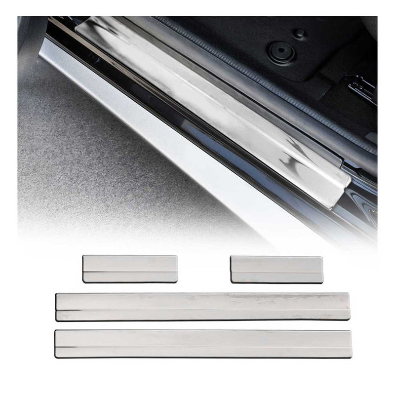 Couverture de Seuil de porte pour Toyota RAV4 2013-2018 acier inox chromé 4 Pcs