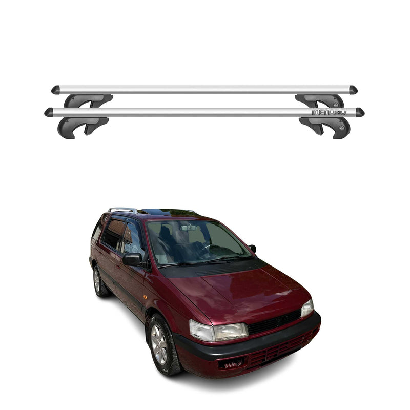 Barres de toit pour Mitsubishi Space Wagon 1984-2004 90kg Alu Gris 2x