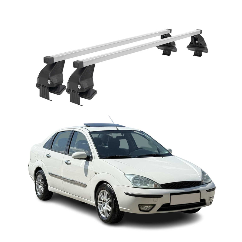 Barres de toit transversales pour Ford Focus I 1998-2005 Gris