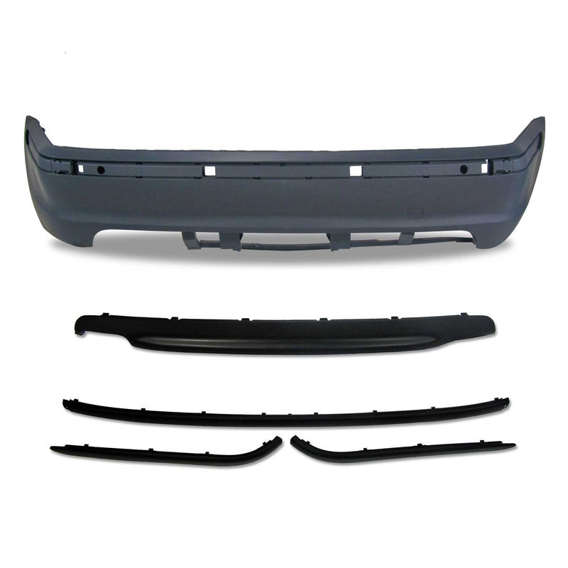 Pare-choc arrière Look Sport pour BMW Series 3 E46 4 portes 1998-2005 Noir 5 Pcs