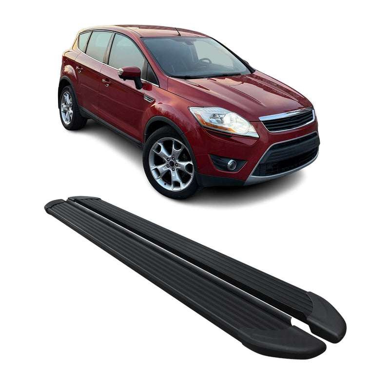 Marchepieds Latéraux pédale pour Ford Kuga 2008-2012 Noir Aluminium 2Pcs