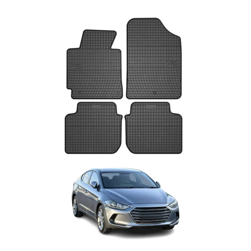 Tapis de Sol pour Hyundai Elantra 2010-2016 Caoutchouc Noir