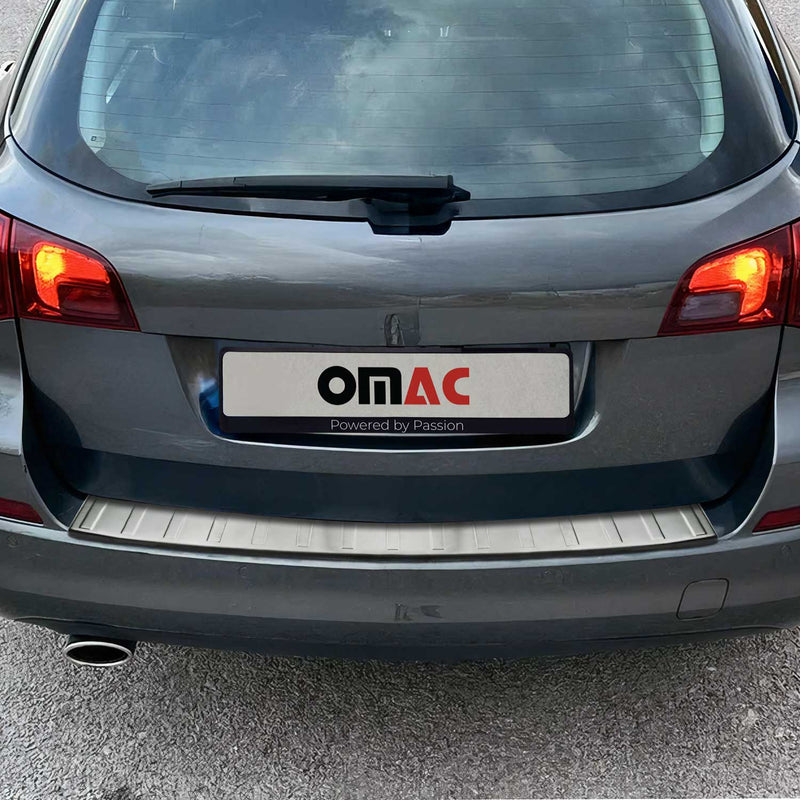 Protection Seuil Coffre pour Opel Astra J Sports Tourer 2010-2015 Acier Brossé