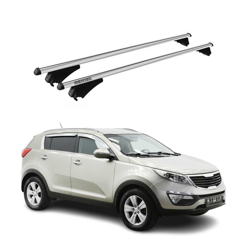 Tiger Barres de toit transversales pour Kia Sportage 2010-2013 Gris