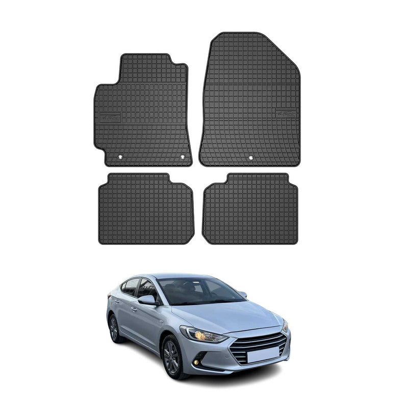 Tapis de Sol pour Hyundai Elantra 2015-2020 Caoutchouc Noir