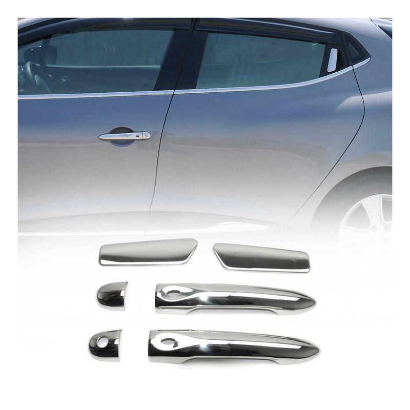 Couverture de poignée de porte pour Renault Clio 2012-2019 Acier Sans clé 6Pcs