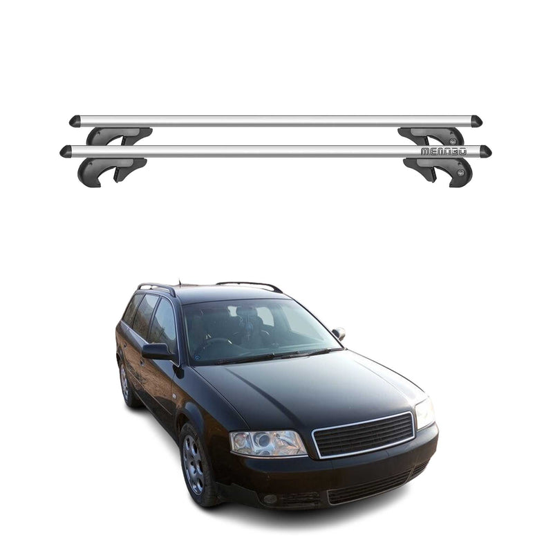 Barres de toit pour Audi A6 4B Avant 1998-2005 90kg Aluminium Gris 2tlg