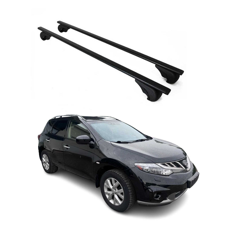 Barres de toit Transversales pour Nissan Murano 2008-2015 Fer Noir