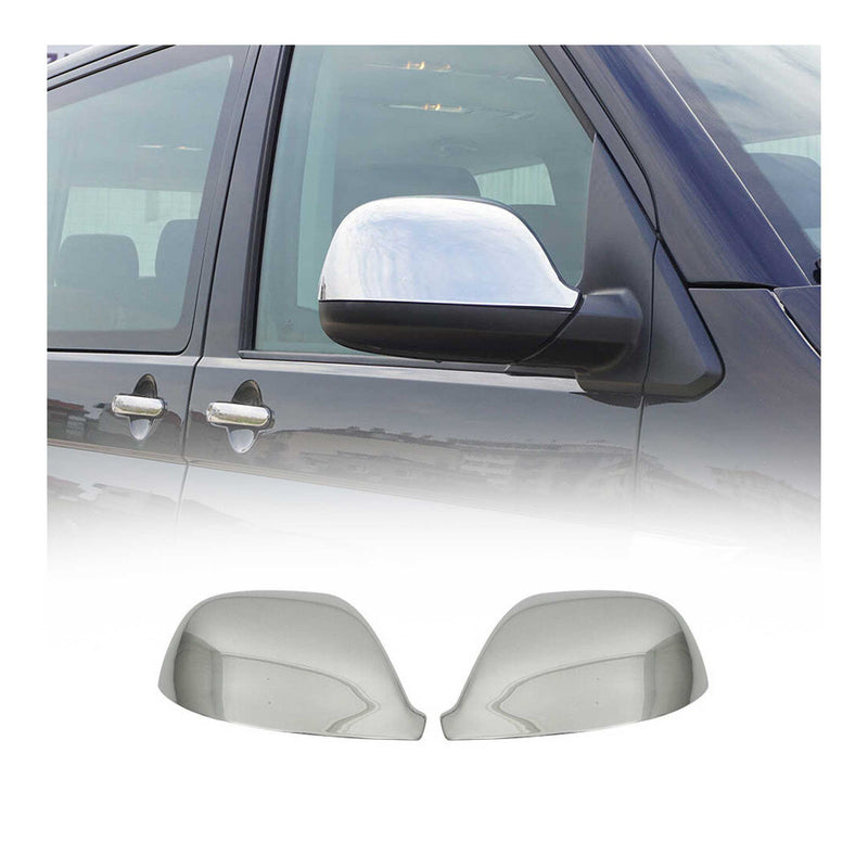 Coques de Rétroviseurs pour VW T5 Caravelle 2010-2015 en Acier Chromé Argent