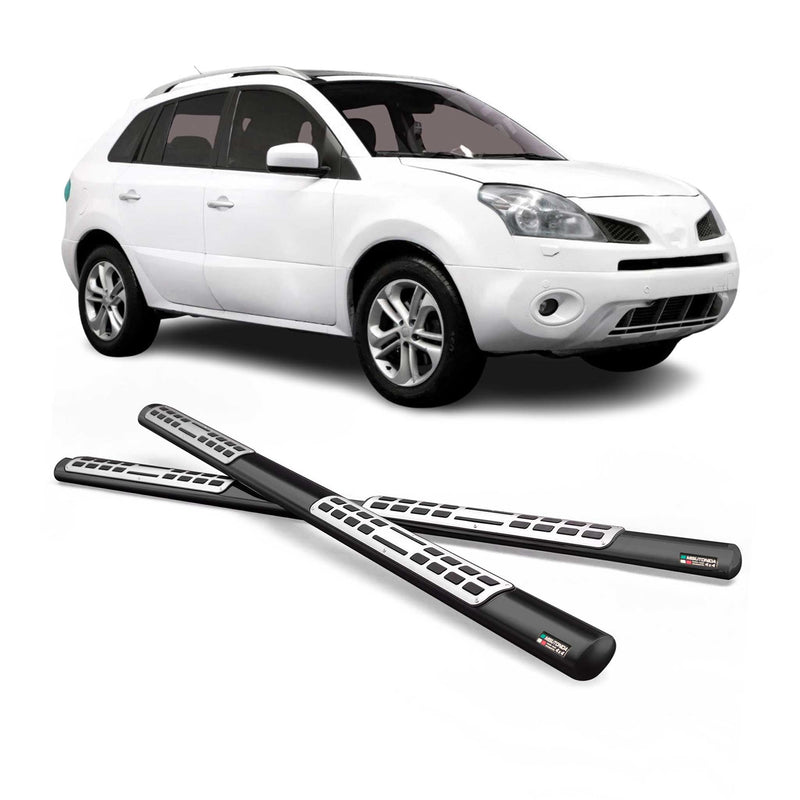 Marchepieds Latéraux pour Renault Koleos 2008-2011 Acier Inoxydable Noir