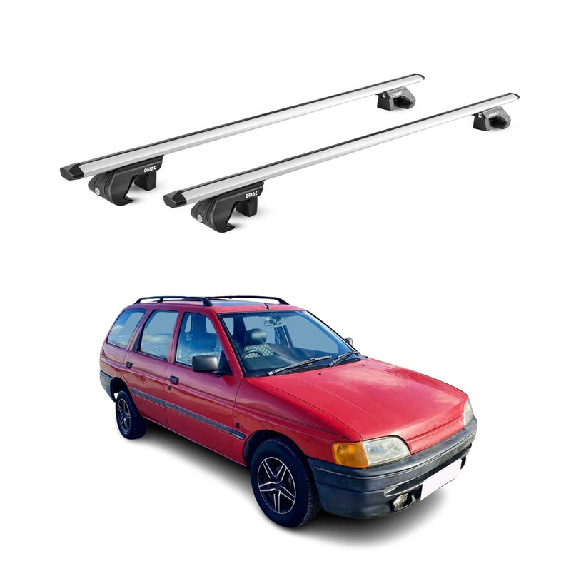 Barres de toit transversales pour Ford Escort Break 1993-2000 Alu Gris 2x ABE