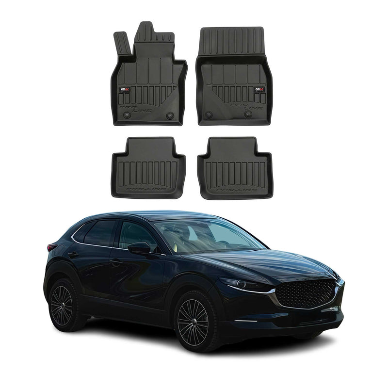 OMAC Tapis de sol en caoutchouc pour Mazda CX-30 2019-2025 Noir Premium